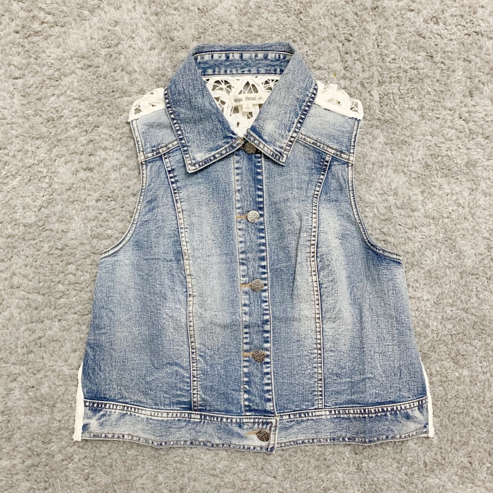 NWOT Indigo Thread Co  jeans Vest size S